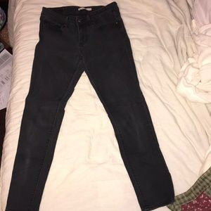 Levi black skinny jeans